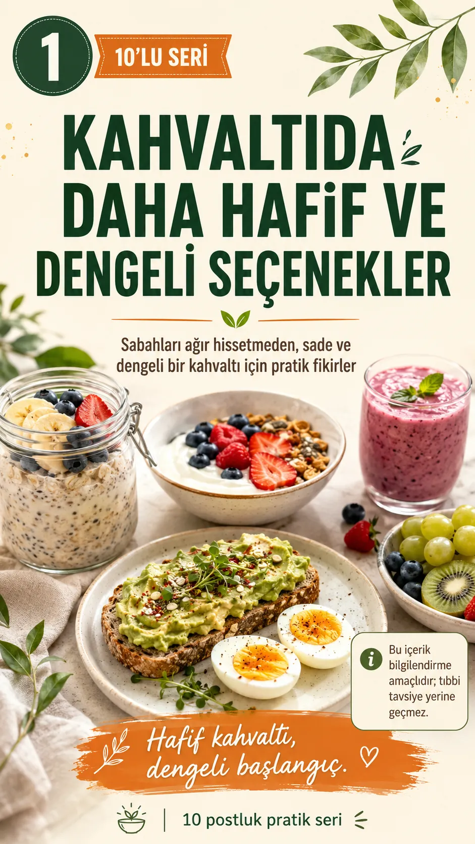 Kahvaltıda Daha Hafif ve Dengeli Seçenekler — Sağlıklı Beslenme görsel rehberi