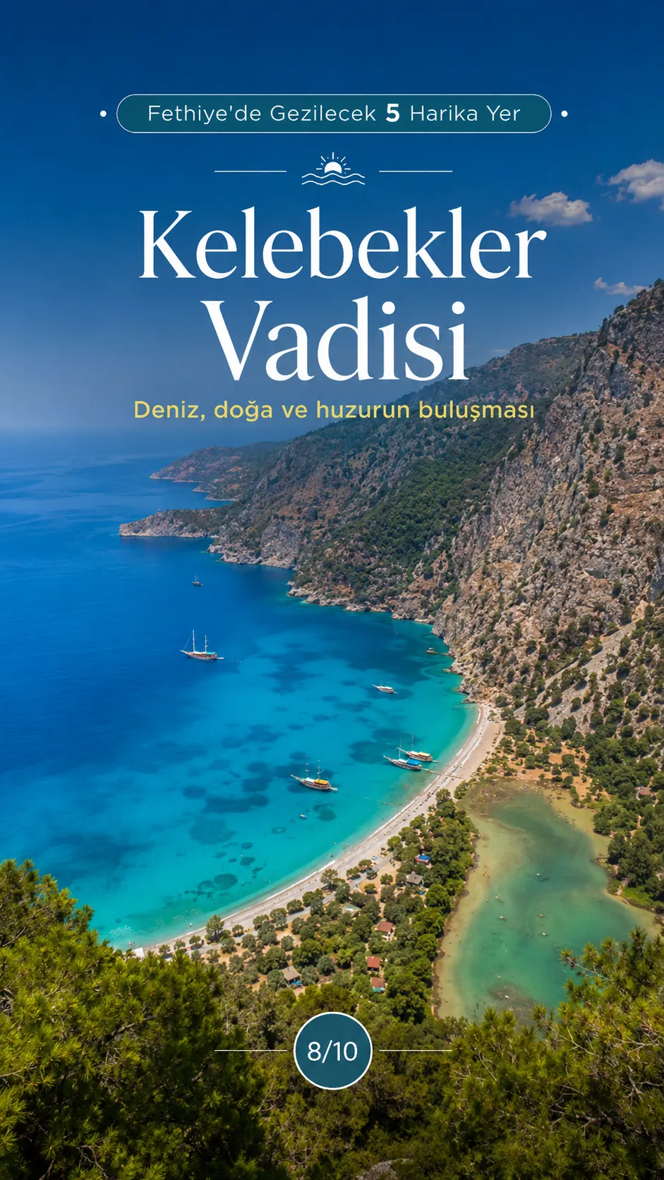 Kelebekler Vadisi deniz ve doğa manzarası Kelebekler Vadisi deniz ve doğa manzarası