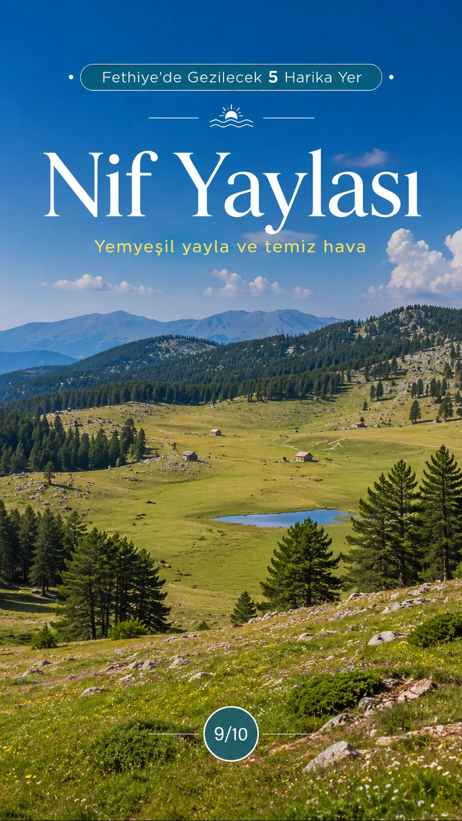 Fethiye Nif Yaylası yemyeşil yayla manzarası Fethiye Nif Yaylası yemyeşil yayla manzarası