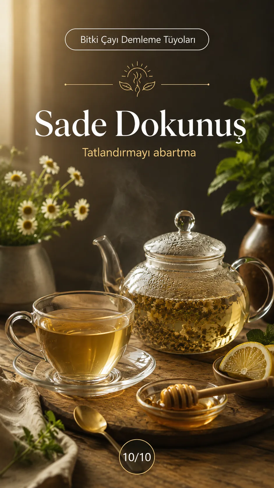 Bitki çayında sade tatlandırma önerisi